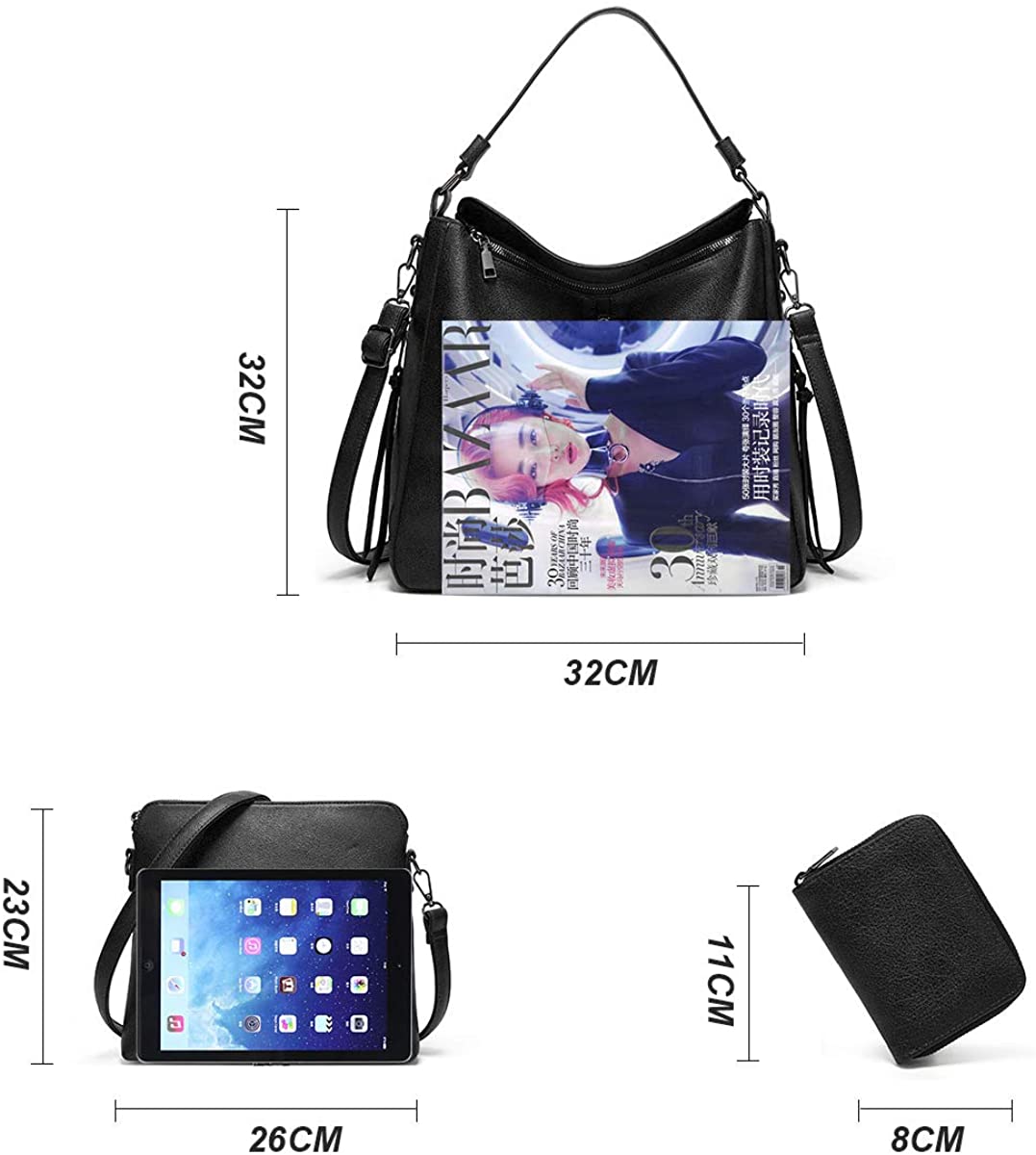 Women Fashion Handbags Wallet Tote Bag Shoulder Bag Top Handle Satchel Purse Set 4pcs