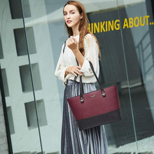 
                        
                          Load image into Gallery viewer, Women Fashion Handbags Wallet Tote Bag Shoulder Bag Top Handle Satchel Purse Set 4pcs
                        
                      