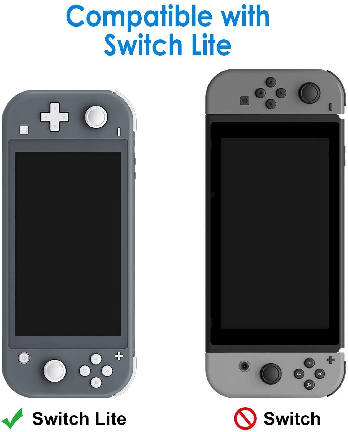 JETech Protective Case for Nintendo Switch Lite 2019, Grip Cover with Shock-Absorption and Anti-Scratch Design, HD Clear - JOY2ESpree