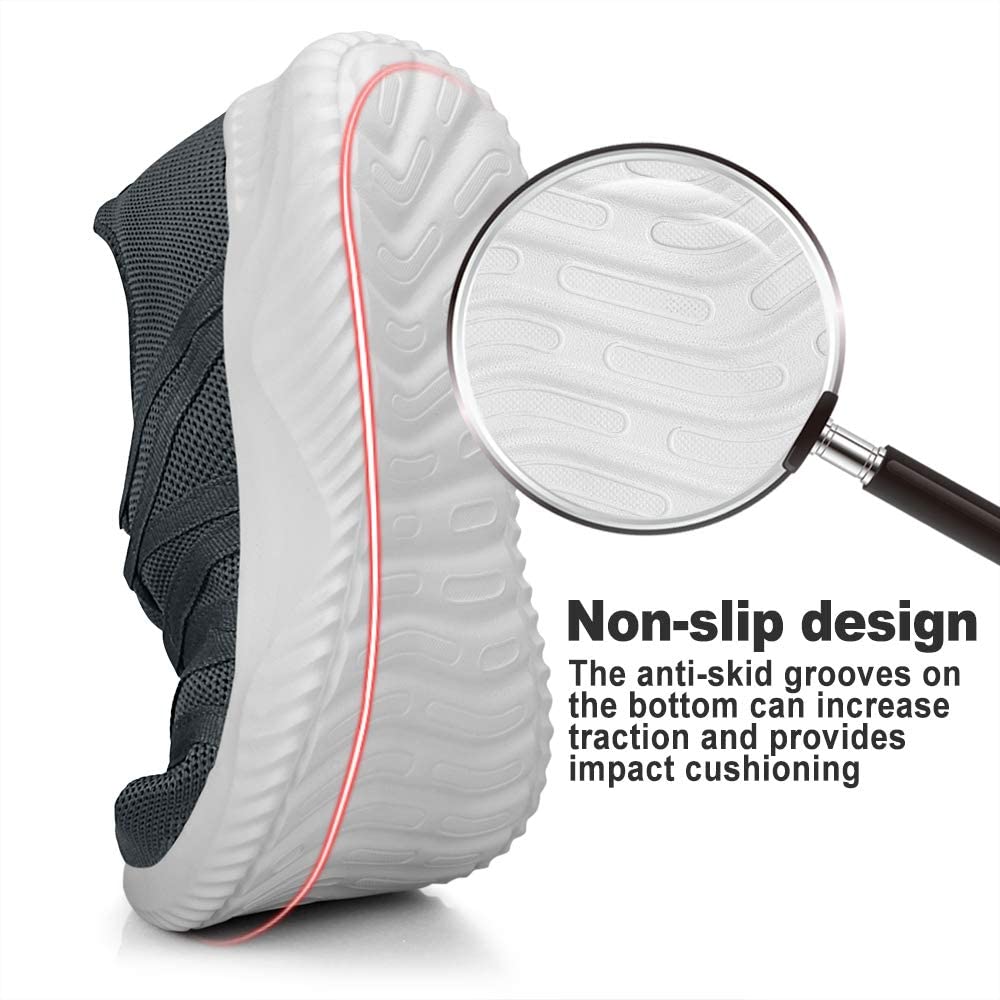 Feethit Mens Slip On Running Shoes Breathable Lightweight Comfortable Fashion Non Slip Sneakers for Men