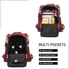 
                        
                          Load image into Gallery viewer, Women Backpack Purse Waterproof Nylon Anti-theft Rucksack Lightweight Shoulder Bag
                        
                      