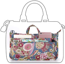 
                        
                          Load image into Gallery viewer, BTSKY New Printing Handbag Organizers Inside Purse Insert-High Capacity 13 Pockets Bag Tote Organizer with Handle Peacock Flower
                        
                      