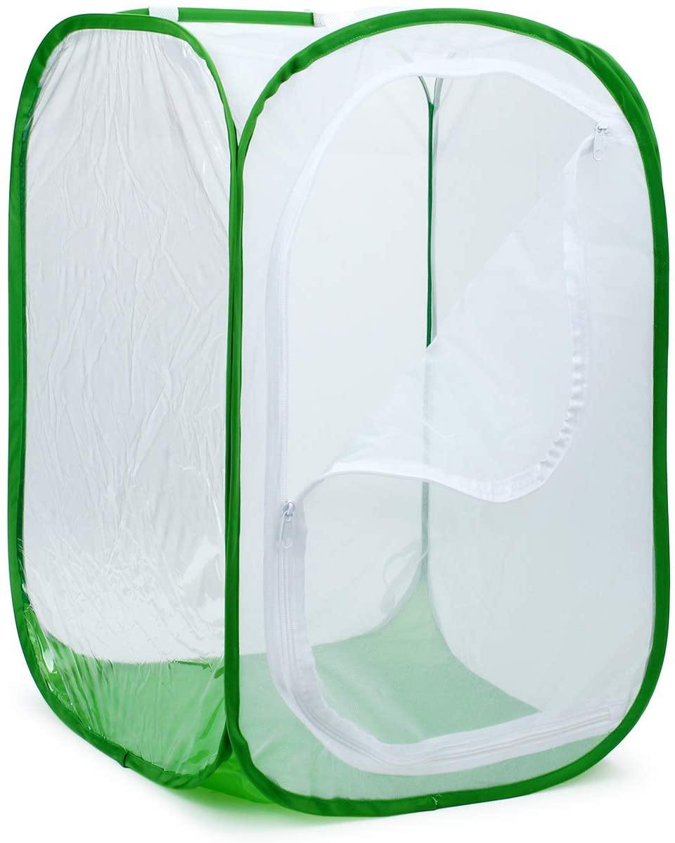 RESTCLOUD 36" Large Monarch Butterfly Habitat, Giant Collapsible Insect Mesh Cage Terrarium Pop-up 24 x 24 x 36 Inches - JOY2ESpree