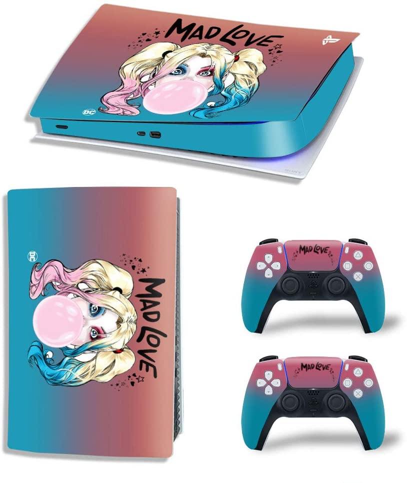 Mmoptop PS5 Skin for Playstation 5 Disc Version Console and Controller Vinyl Cover Skins Wrap - Black Pan-Ther - JOY2ESpree