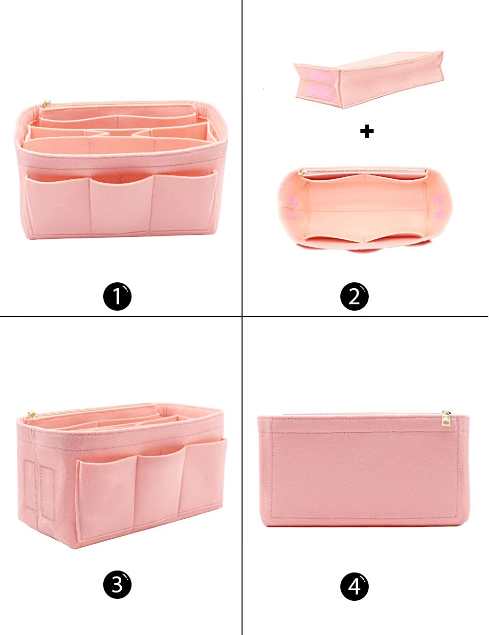 LEXSION Felt Purse Insert Bag Organizer Bag In Bag For Handbag Purse Organizer Fits Speedy Neverfull