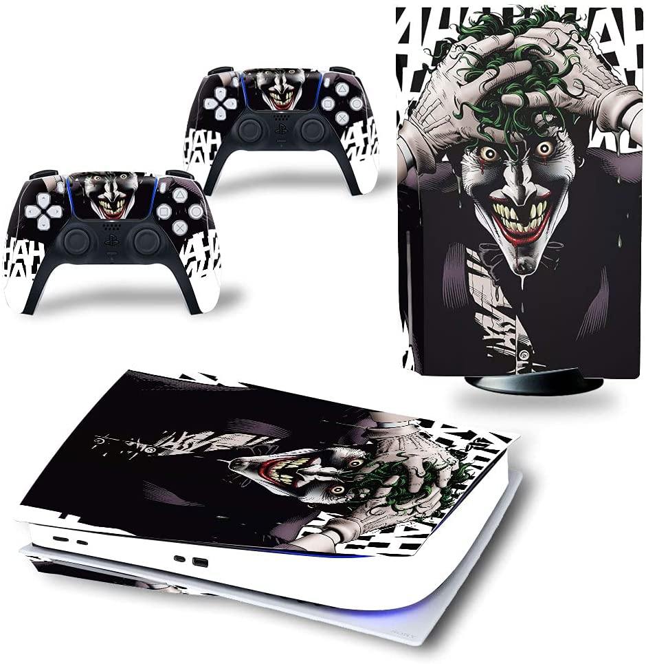 Mmoptop PS5 Skin for Playstation 5 Disc Version Console and Controller Vinyl Cover Skins Wrap - Black Pan-Ther - JOY2ESpree