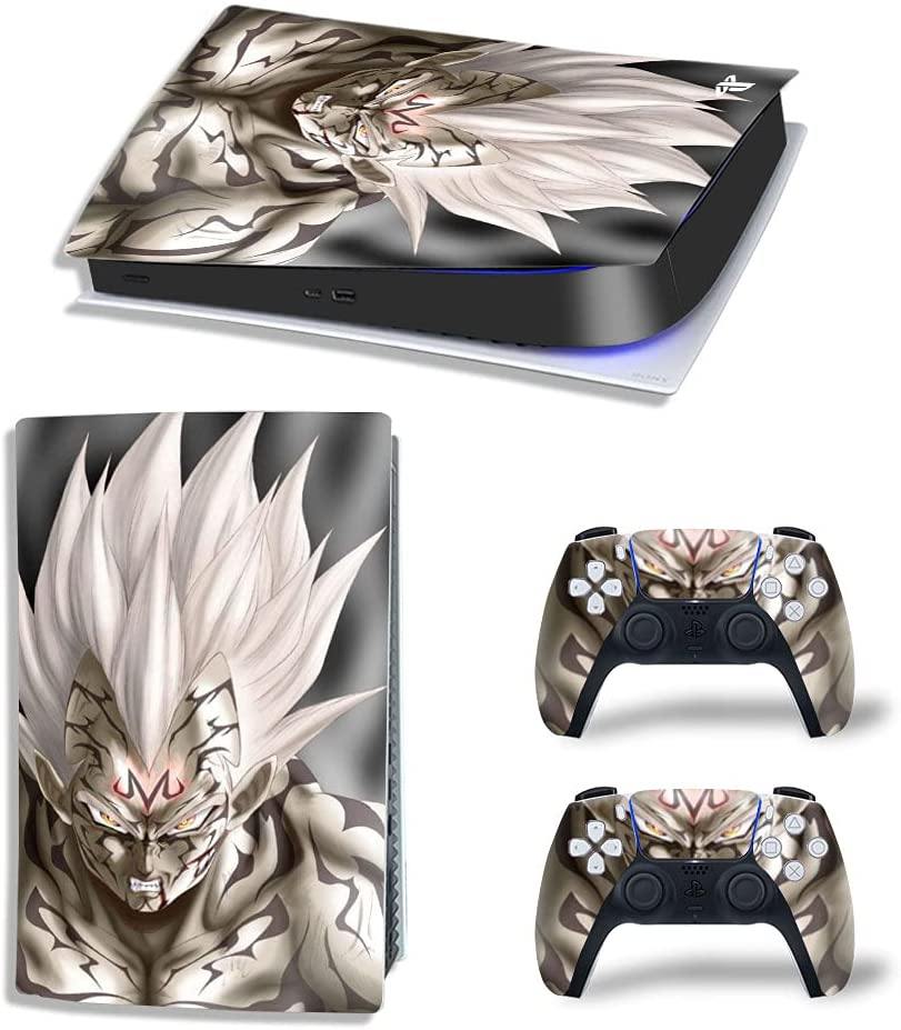 Mmoptop PS5 Skin for Playstation 5 Disc Version Console and Controller Vinyl Cover Skins Wrap - Black Pan-Ther - JOY2ESpree
