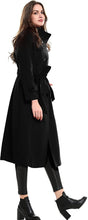 
                        
                          Load image into Gallery viewer, Escalier Women's Wool Trench Coat Winter Double-Breasted Jacket with Belts
                        
                      