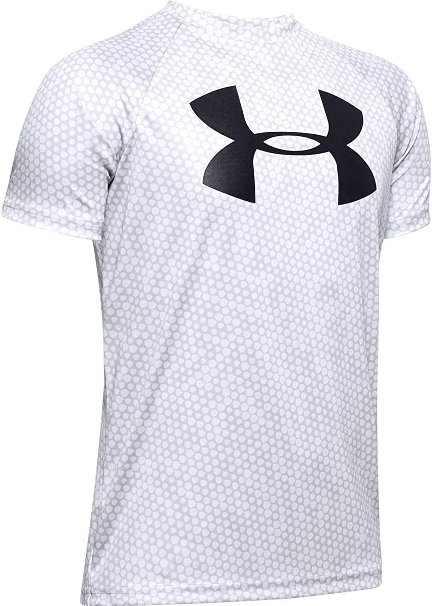Under Armour Boys' Tech Big Logo Printed Short Sleeve Gym T-Shirt