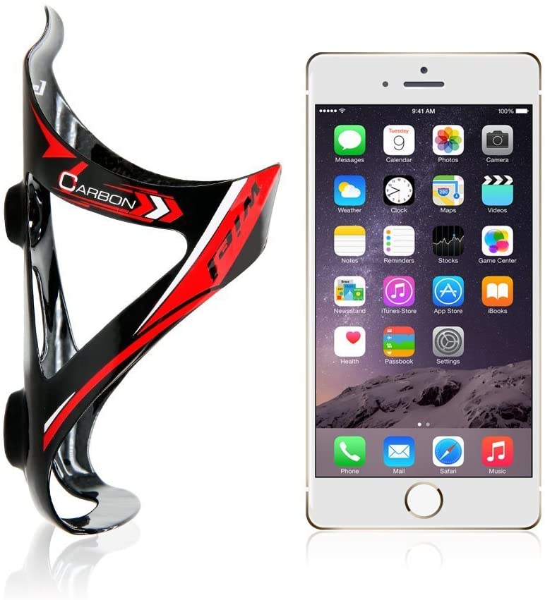 Wiel Full Carbon Fiber Bicycle Bike Light Drink Water Bottle Cage Holder