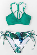 
                        
                          Load image into Gallery viewer, CUPSHE Women's Back Braided Straps Reversible Bottom Strappy Lace Up Bikini Sets
                        
                      