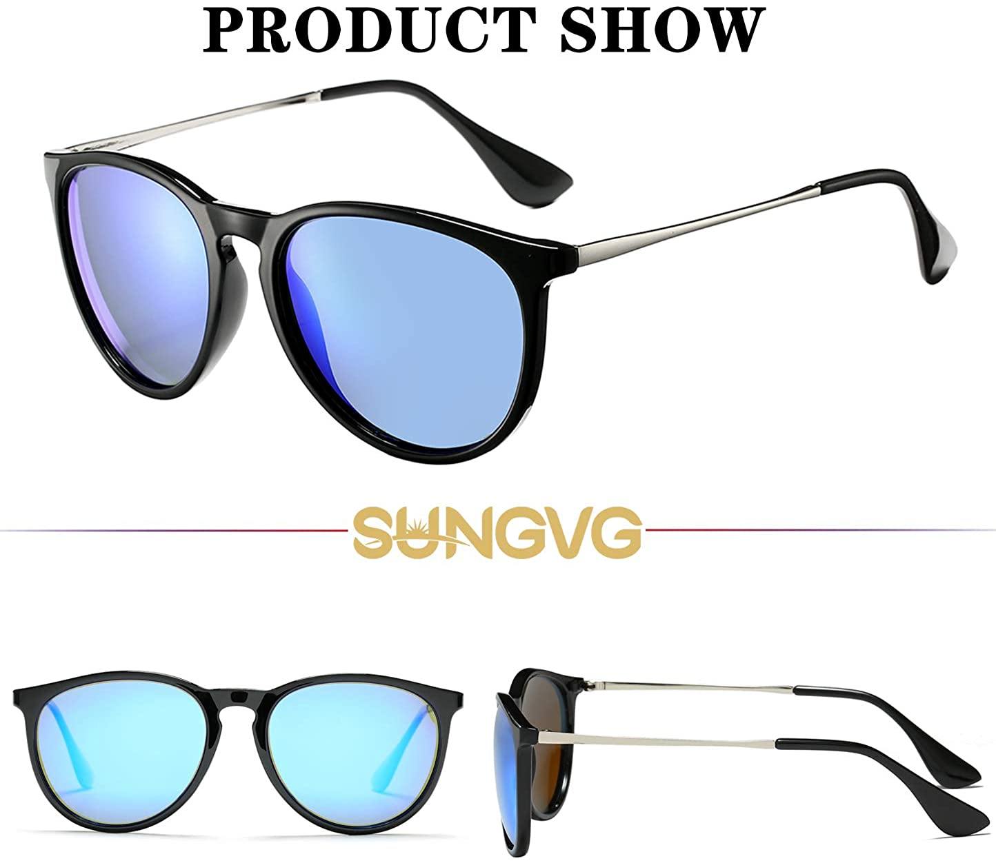 SUNGVG Polarized Sunglasses for Women Classic Round Retro Sun Glasses - JOY2ESpree