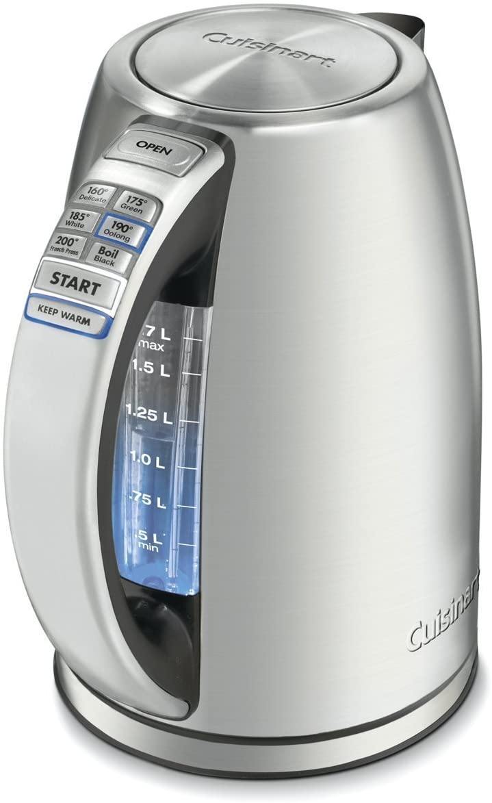 Cuisinart CPK-17 PerfecTemp 1.7-Liter Stainless Steel Cordless Electric kettle, 1.7 L, Silver - JOY2ESpree