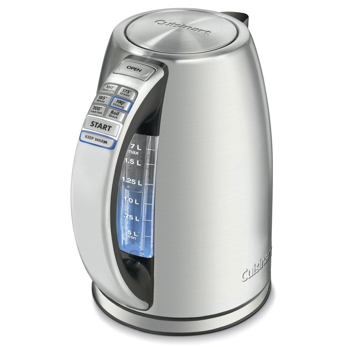 Cuisinart CPK-17 PerfecTemp 1.7-Liter Stainless Steel Cordless Electric kettle, 1.7 L, Silver - JOY2ESpree