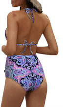 
                        
                          Cargar imagen en el visor de la galería, Bdcoco Women's High Waist Two Pieces Bikini Set Padded Stripe Tassel Swimsuit
                        
                      
