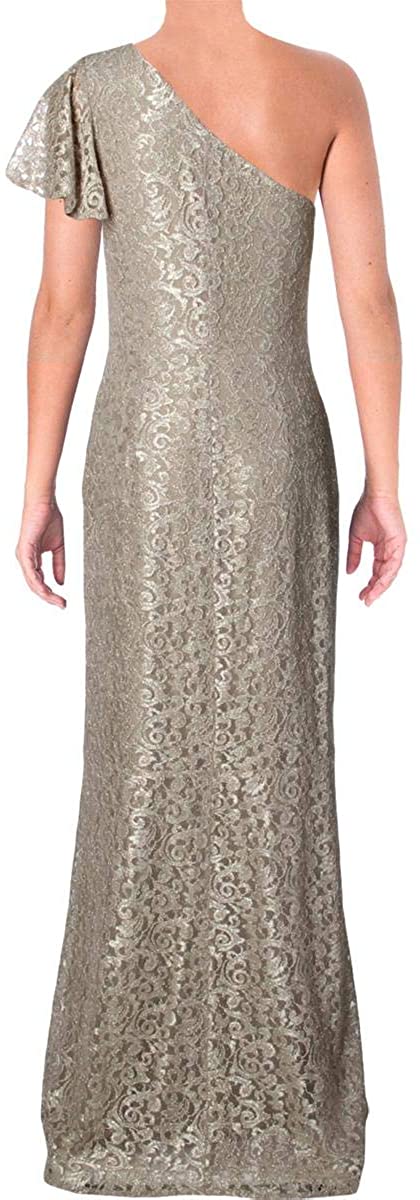 LAUREN RALPH LAUREN Womens Aven Glitter Lace Evening Dress