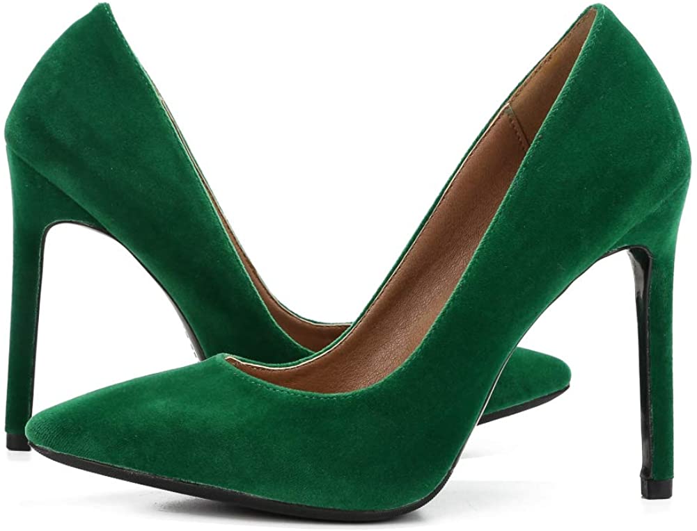 LIURUIJIA Womens Stiletto Pumps Pointed Toe High Heel Slip On Wedding Party Office Shoes 666