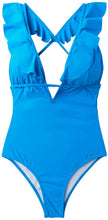 
                        
                          Cargar imagen en el visor de la galería, CUPSHE Women's One Piece Swimsuit Ruffle Deep V Neck Strappy Swimwear Bathing Suits
                        
                      