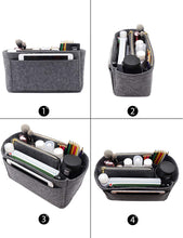 
                        
                          Cargar imagen en el visor de la galería, Felt Purse Bag Organizer Insert with zipper Bag Tote Shaper Fit Speedy Neverfull MM GM
                        
                      