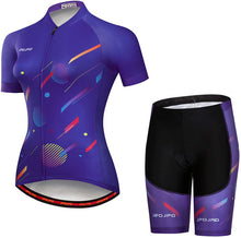 
                        
                          Muat gambar ke penampil Galeri, Women's Cycling Clothing Short Sleeve Bike Jersey Sets Bib Shorts Summer Cycling Sets Reflective
                        
                      