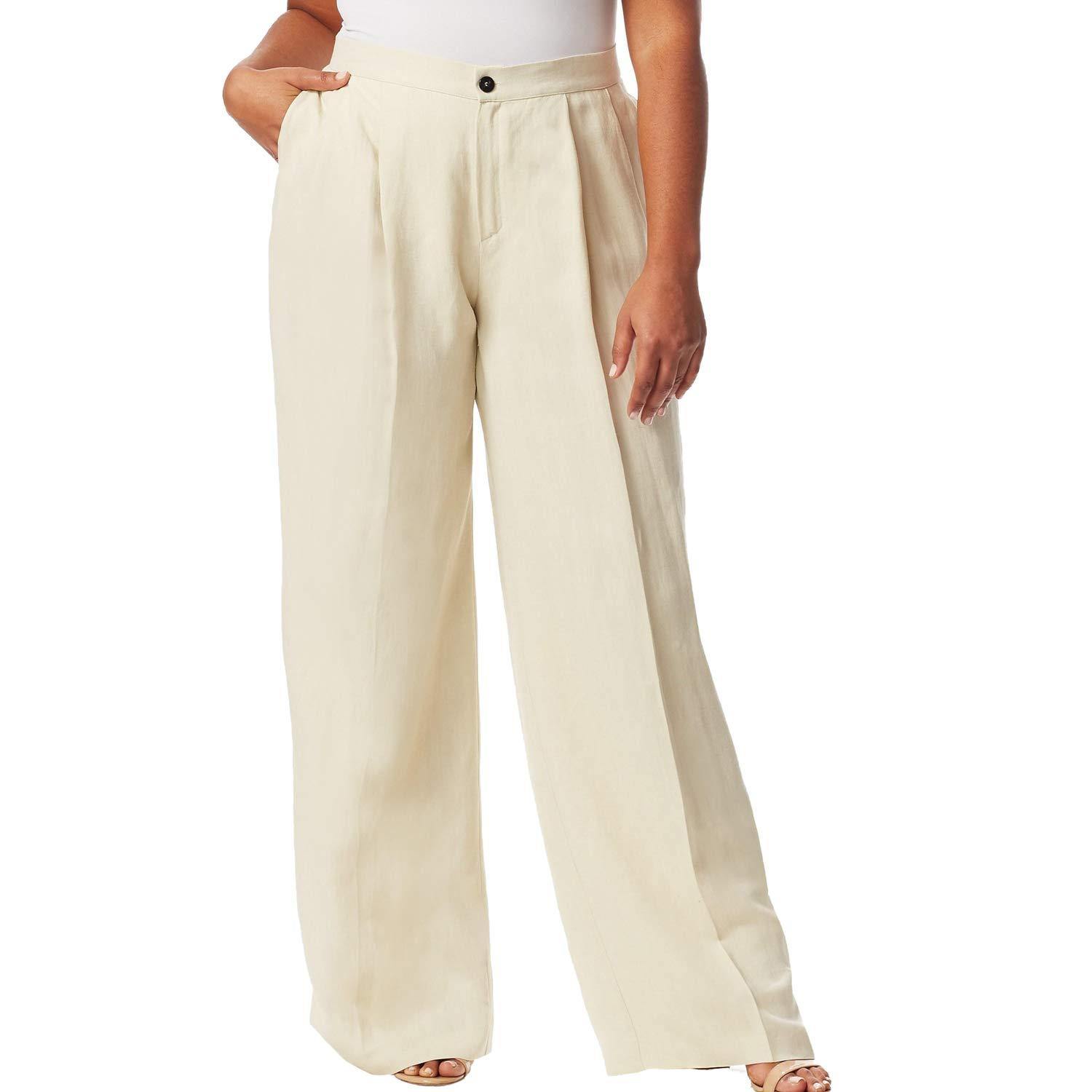 Marina Rinaldi Women's Recinto Wide Leg Pants, Yellow - JOY2ESpree