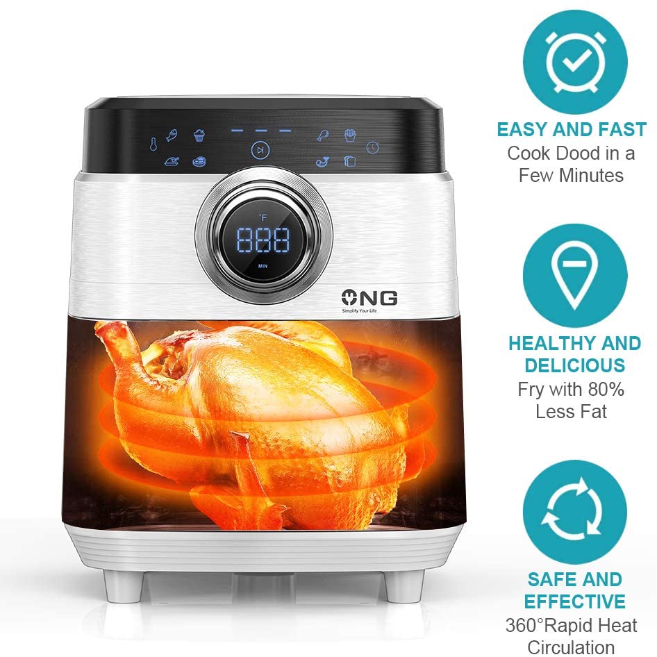 Air Fryer Convection Oven Combo 10-in-1 Countertop Airfryer 24QT Ultra Large Capacity Toaster Oven for Large Family Chicken - JOY2ESpree