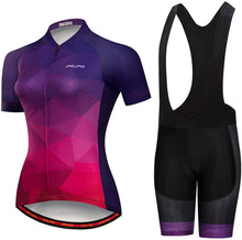 
                        
                          Muat gambar ke penampil Galeri, Women's Cycling Clothing Short Sleeve Bike Jersey Sets Bib Shorts Summer Cycling Sets Reflective
                        
                      