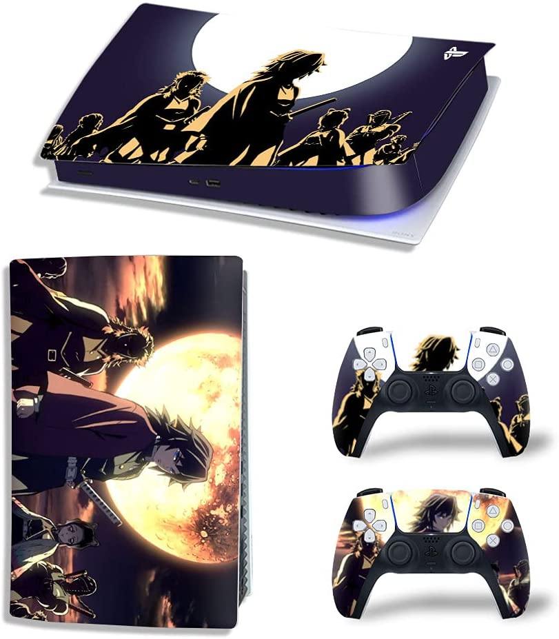 Mmoptop PS5 Skin for Playstation 5 Disc Version Console and Controller Vinyl Cover Skins Wrap - Black Pan-Ther - JOY2ESpree