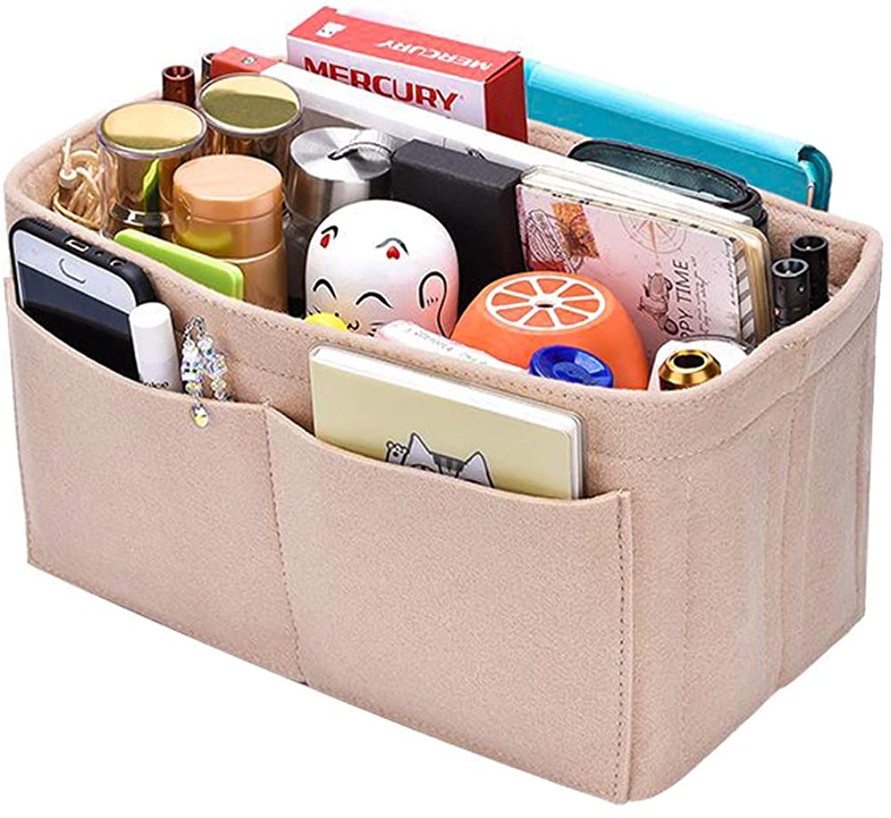 Lmeison Felt Fabric Purse Handbag Organizer Insert Bag For Speedy Neverfull Tote, 3 Sizes
