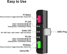 
                        
                          將圖片載入圖庫檢視器 HomeSpot Bluetooth 5.0 Audio Transmitter Adapter with USB C Connector Built-in Digital Mic - JOY2ESpree
                        
                      