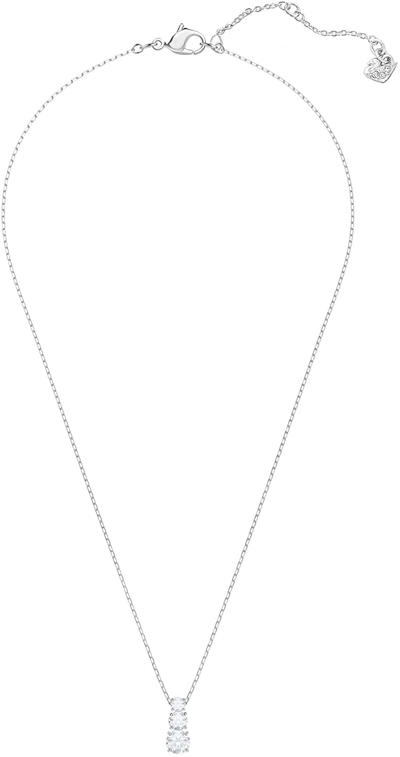 SWAROVSKI Women's Attract Trilogy Jewelry Collection, Rhodium Finish, Clear Crystals - JOY2ESpree