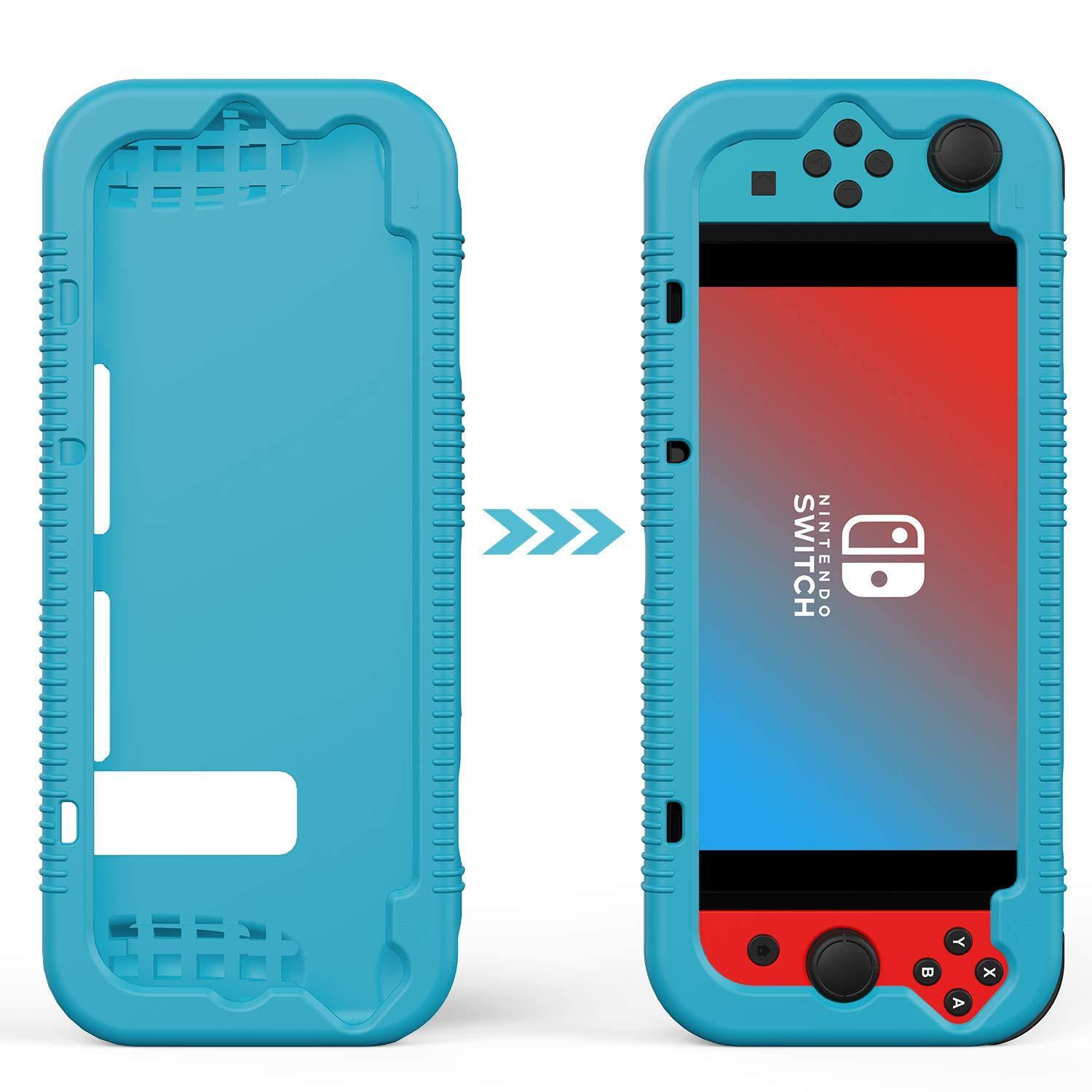 Semeving for Nintendo Switch Case with Tempered Glass Screen Protector for Boy/Girl/Men/Woman/Kids(Black with Screen Protector) … - JOY2ESpree