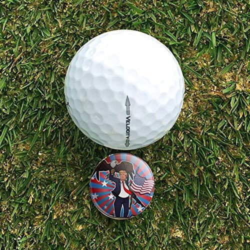 GRAPHICS & MORE Patriotic Donald Trump with Eagle American Flag Gun Golf Hat Clip with Magnetic Ball Marker - JOY2ESpree