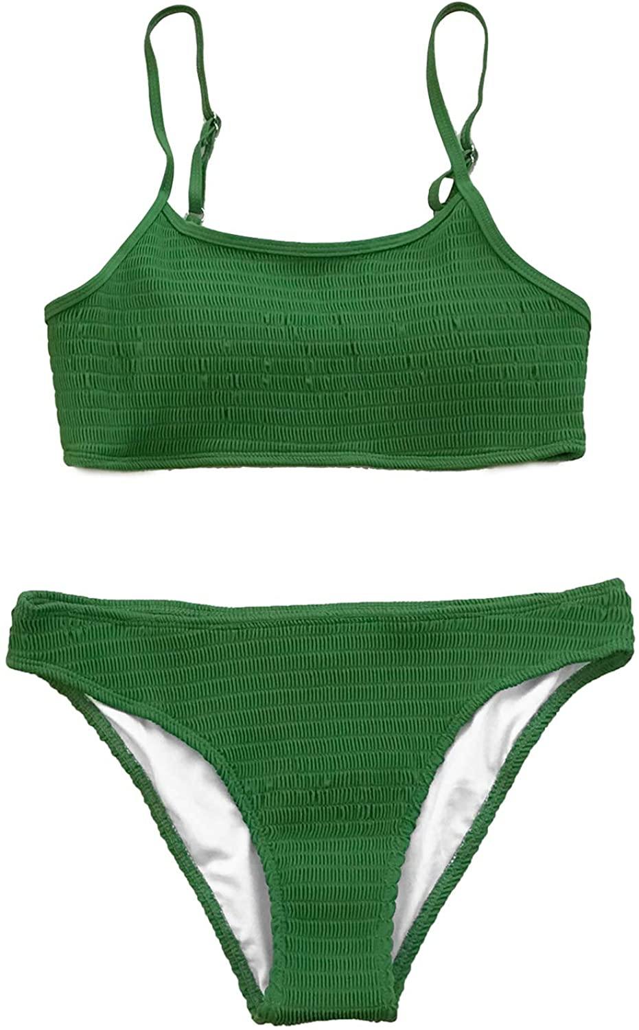 CUPSHE Women's Bikini Swimsuit Ruched Thong Two Piece Bathing Suit - JOY2ESpree