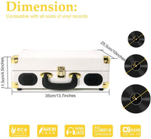 
                        
                          Muat gambar ke penampil Galeri, Retro Record Player for 33/45/78 RPM Vinyl Records,Bluetooth Belt-Drive Turntable - JOY2ESpree
                        
                      
