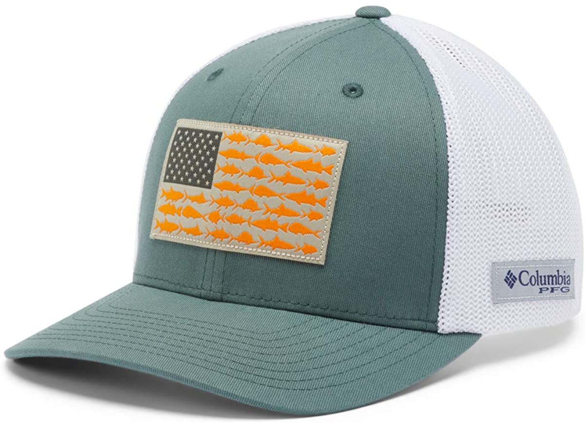 Columbia Unisex-Adult PFG Mesh Fish Flag Ball Cap