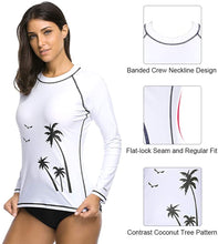 
                        
                          將圖片載入圖庫檢視器 CharmLeaks Women's Long Sleeve Rashguard UPF 50 Sun Protection Swimsuit Top Striped Swim Shirts
                        
                      