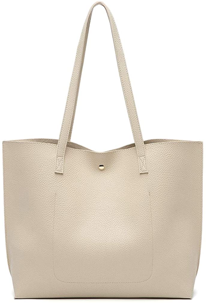 Women's Soft Faux Leather Tote Shoulder Bag from Dreubea, Big Capacity Tassel Handbag