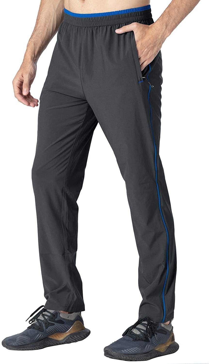 Rdruko Men's Jogger Casual Pants Lightweight Breathable Quick Dry Hiking Running Outdoor Sports Pants