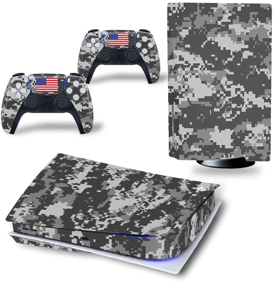 DOMILINA PS5 Skin Stickers, Full Body Vinyl Decal Cover for Playstation 5 Disk Edition Console & Controllers - Dancing Fire - JOY2ESpree