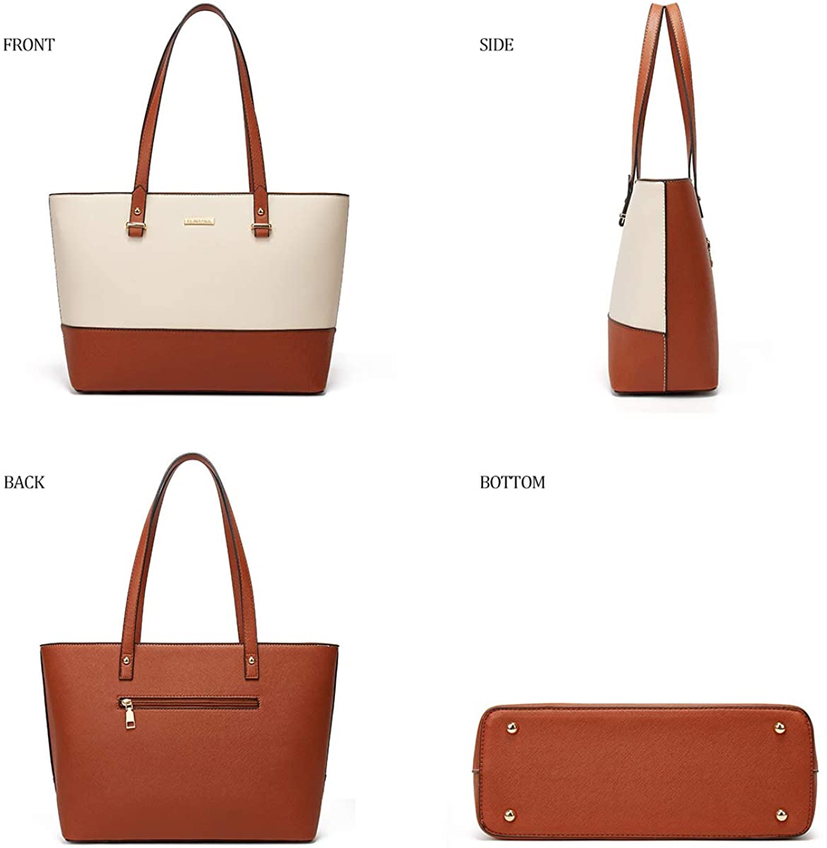 Women Fashion Handbags Wallet Tote Bag Shoulder Bag Top Handle Satchel Purse Set 4pcs