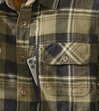 
                        
                          画像をギャラリービューアに読み込む, Venado Men's Plaid Shirt Jacket -Long Sleeved Quilt Lined Brushed Flannel Rugged Shirt
                        
                      