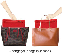 
                        
                          画像をギャラリービューアに読み込む, APSOONSELL Felt Purse Organizer Insert with Card Case, Tote Handbag Organizer Bag Insert with Zipper
                        
                      