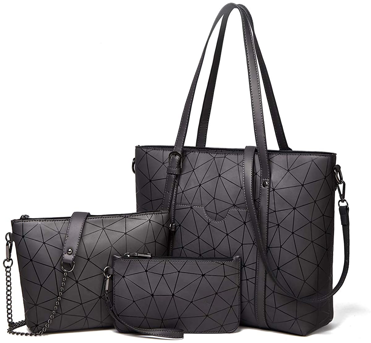 Women Fashion Handbags Wallet Tote Bag Shoulder Bag Top Handle Satchel Purse Set 4pcs