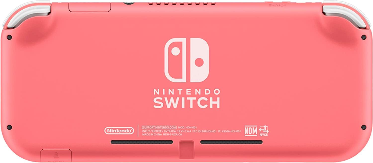 Newest Nintendo Switch Lite - Coral Game Console, 5.5” LCD Touch 1280x720 Screen, Built-in +Control Pad, WiFi, Bluetooth with GalliumPi 10-in-1 Bundle - JOY2ESpree