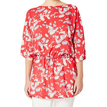 
                        
                          Load image into Gallery viewer, Marina Rinaldi Women's Festivo Floral Tunic Blouse Red
                        
                      