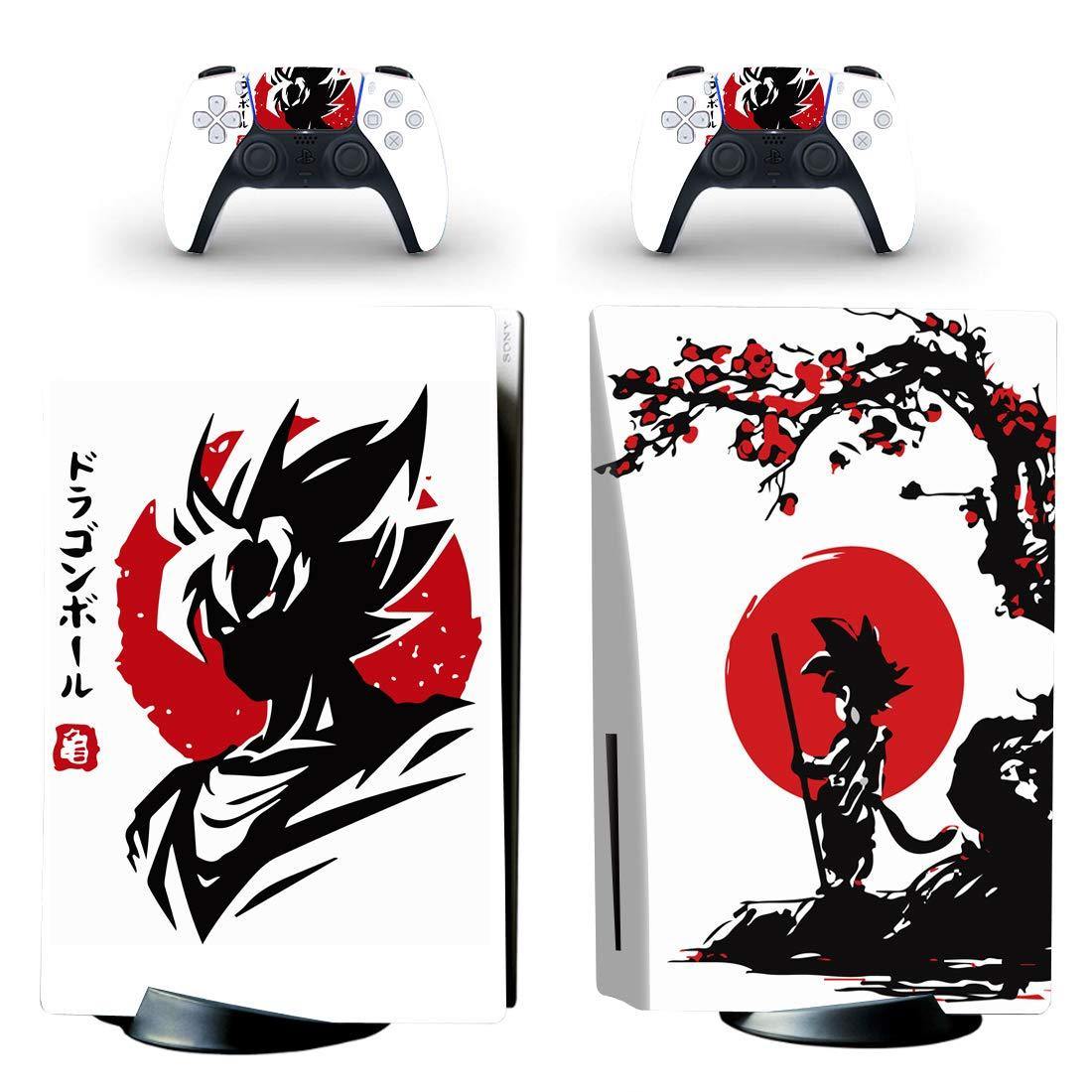 Decal Moments PS5 Standard Disc Console Controllers Full Body Vinyl Skin Sticker Decals for Playstation 5 Console and Controllers Goku Kids - JOY2ESpree