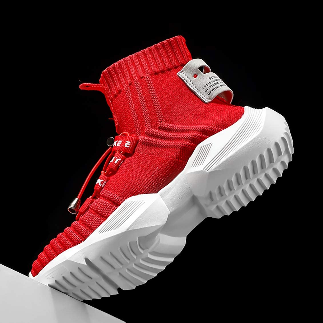 Women's Walking Shoes Running Shoes Socks Platform Fashion Mesh Sneakers Air Cushion Athletic Gym Casual Loafers Dance Hip-hop Shoes