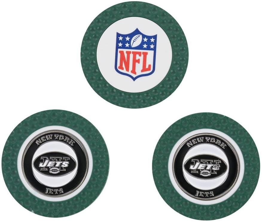 Team Golf NFL Golf Chip Ball Markers (3 Count), Poker Chip Size with Pop Out Smaller Double-Sided Enamel Markers - JOY2ESpree