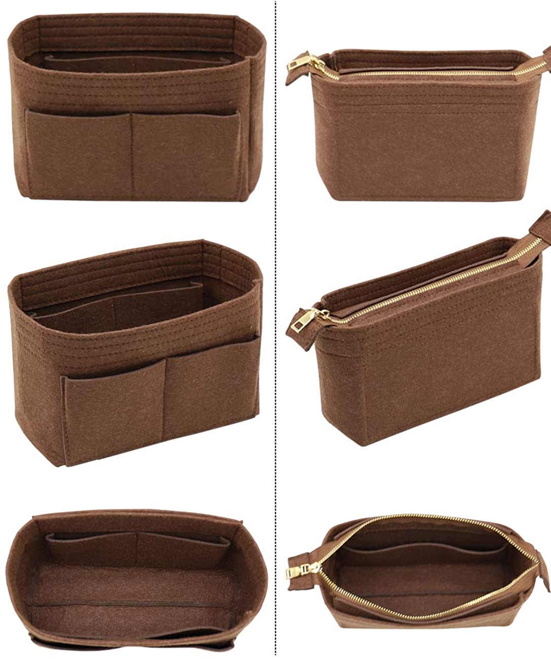 LEXSION Organizer,Bag Organizer,Insert purse organizer with 2 packs in one set fit LV NeoNoe Noé Series perfectly
